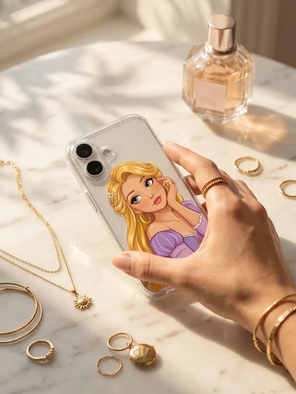 Disney Princess Semi Transparent Printed Cases