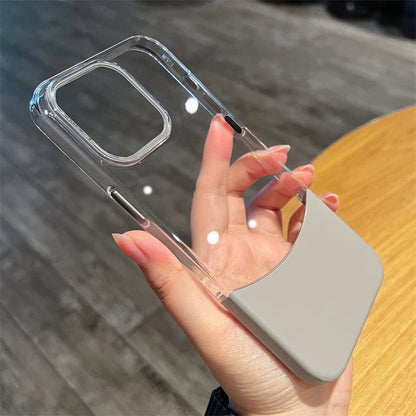 Transparent Shell Two-Tone Detachable Luxury Case