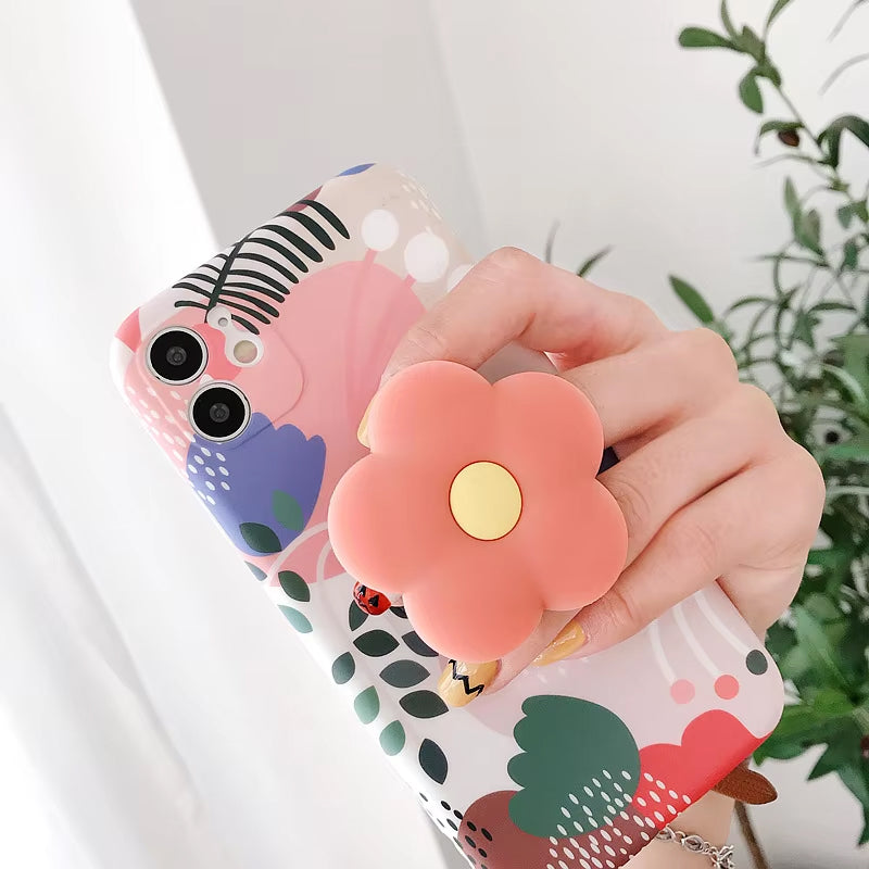 Pink Flower Holder Phone Cases