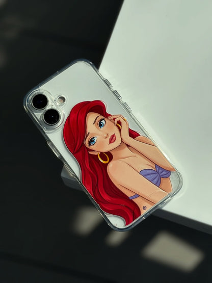 Disney Princess Semi Transparent Printed Cases