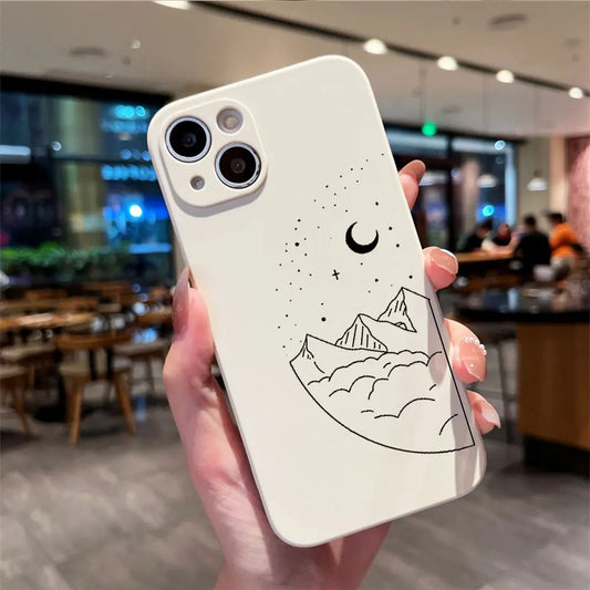 Moon & Sun Drawing Printed Cases