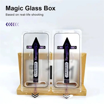 YONGPOLY For iPhone Models Only Tempered Glass Screen Protector Silk Printing Film with Dust-Proof Net