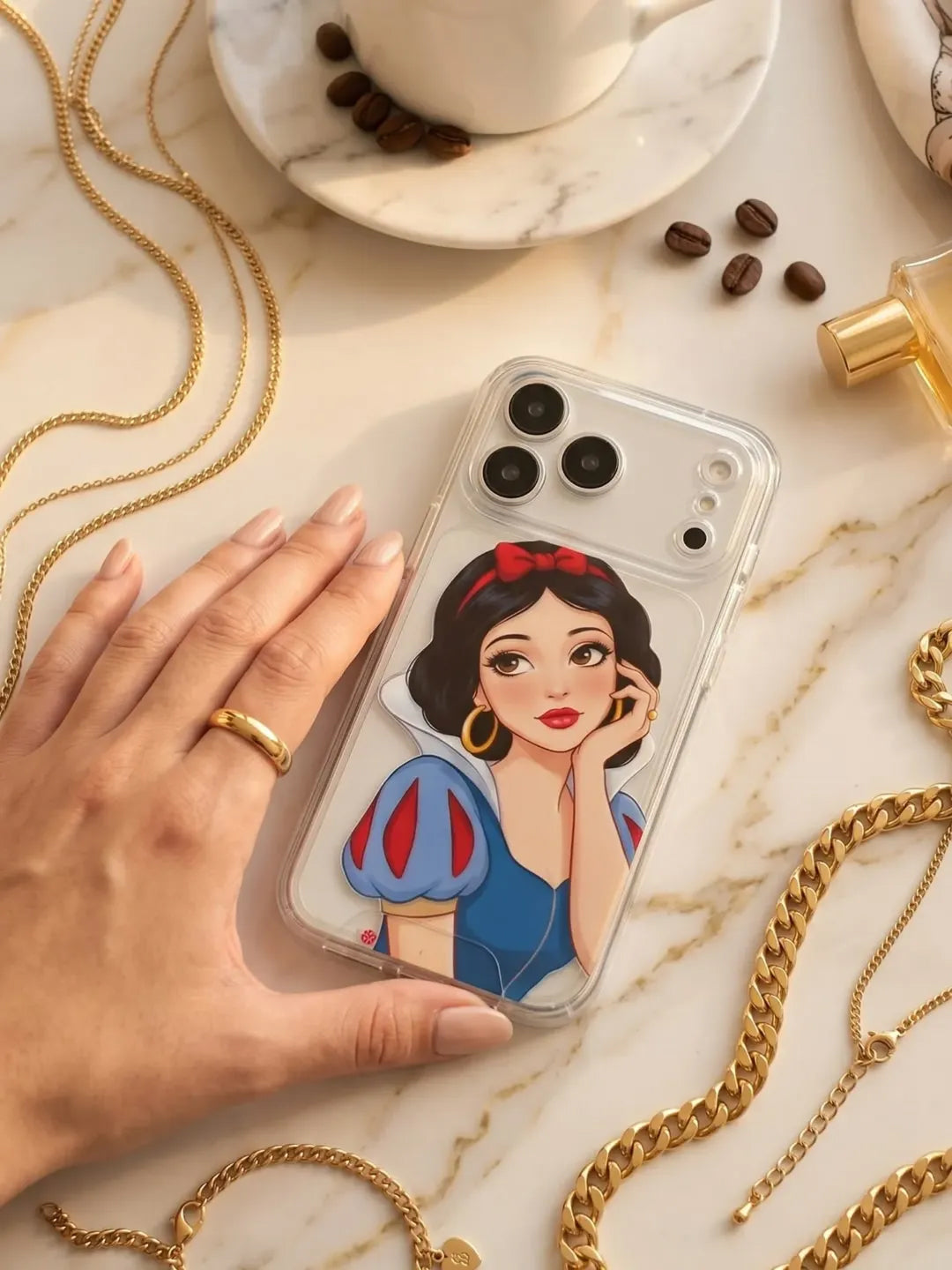 Disney Princess Semi Transparent Printed Cases