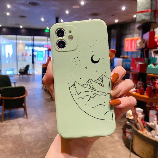 Moon & Sun Drawing Pair Printed Cases