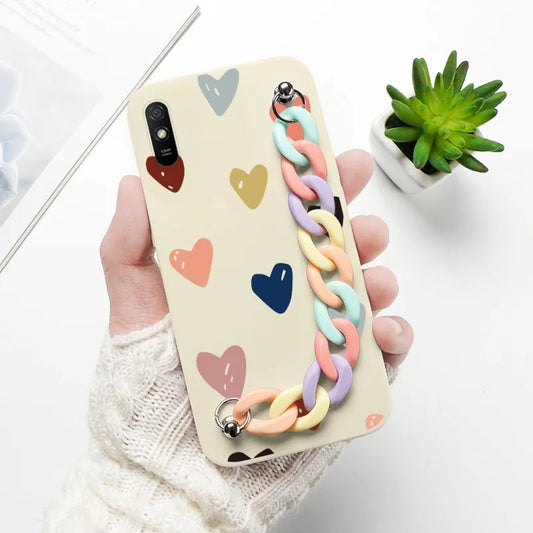 Rainbow Chain Hearts Case