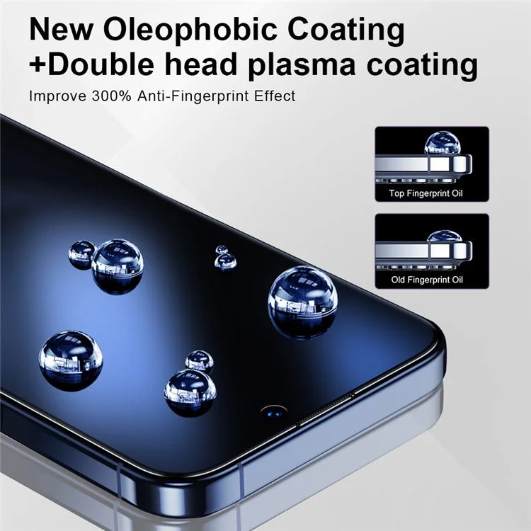 YONGPOLY For iPhone Models Only Tempered Glass Screen Protector Silk Printing Film with Dust-Proof Net