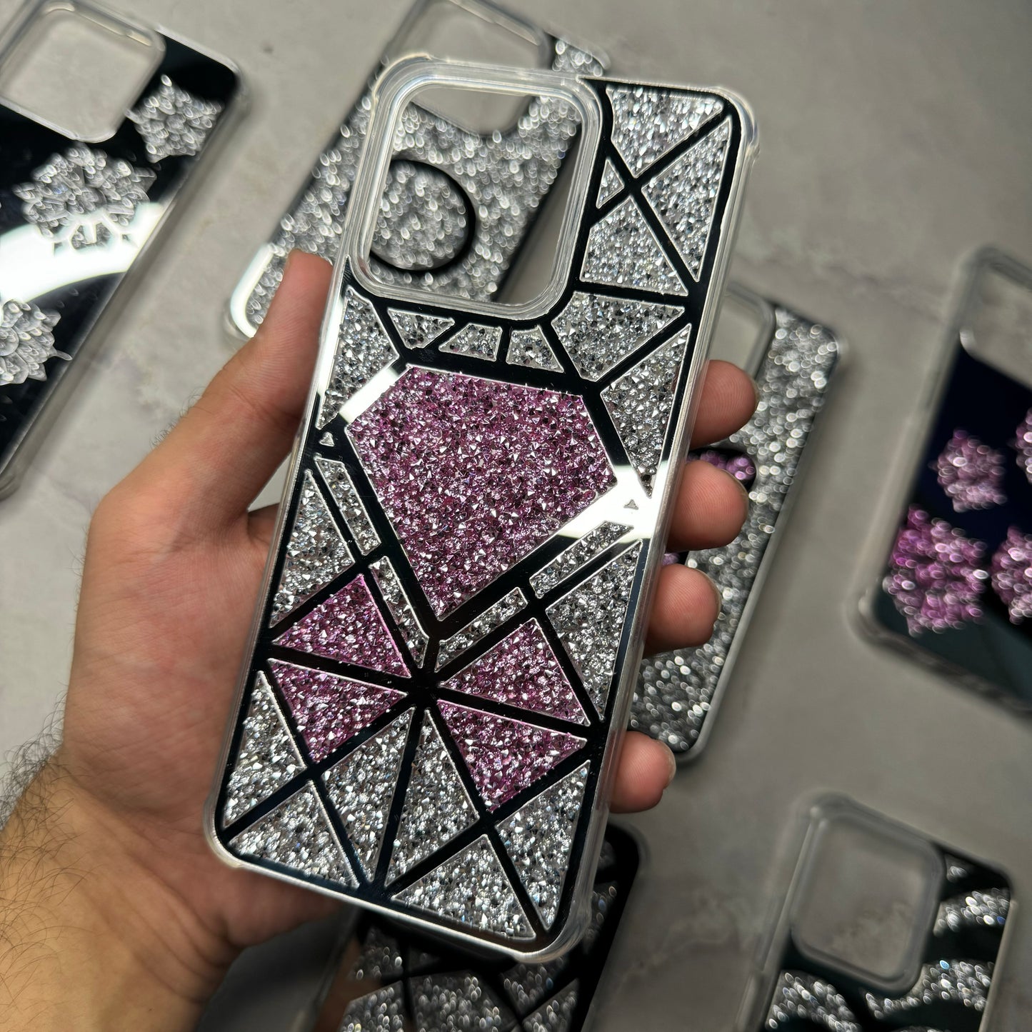 Diamond Glitter Mirror Case