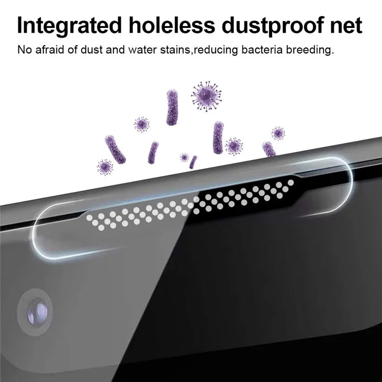 YONGPOLY For iPhone Models Only Tempered Glass Screen Protector Silk Printing Film with Dust-Proof Net