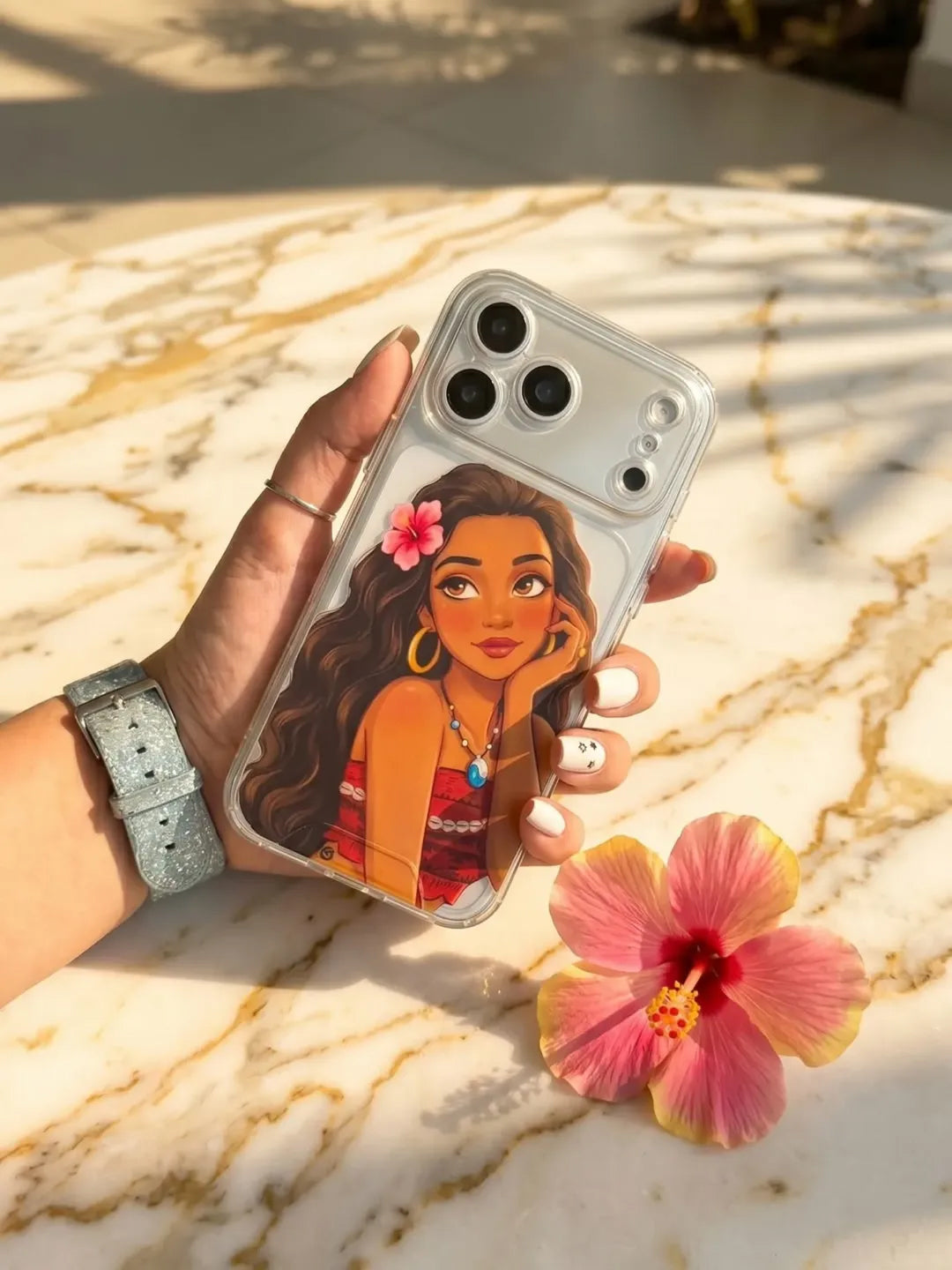 Disney Princess Semi Transparent Printed Cases