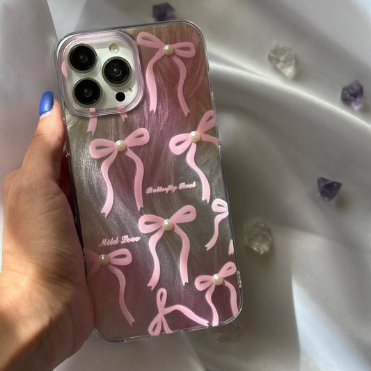 (Sale Product) Pearl Bow Gradient Case