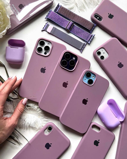 MAUVE IPHONE SILICONE CASE.