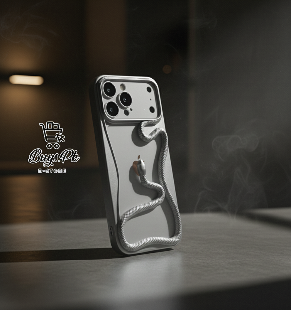 Cosmic Orange 3D Silicone Snake Case