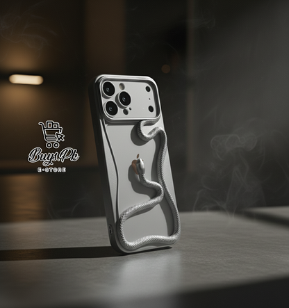 Cosmic Orange 3D Silicone Snake Case