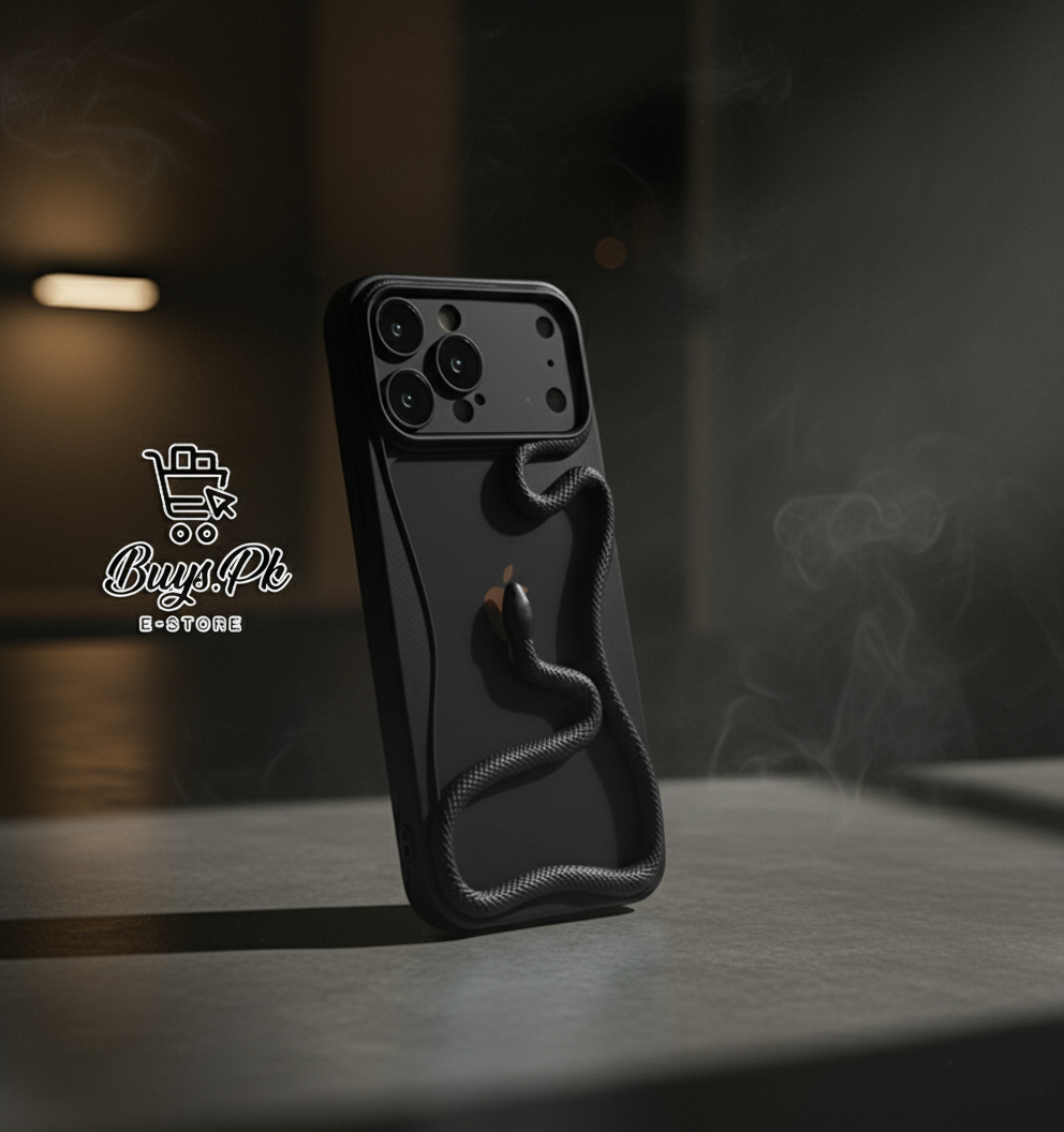 Cosmic Orange 3D Silicone Snake Case