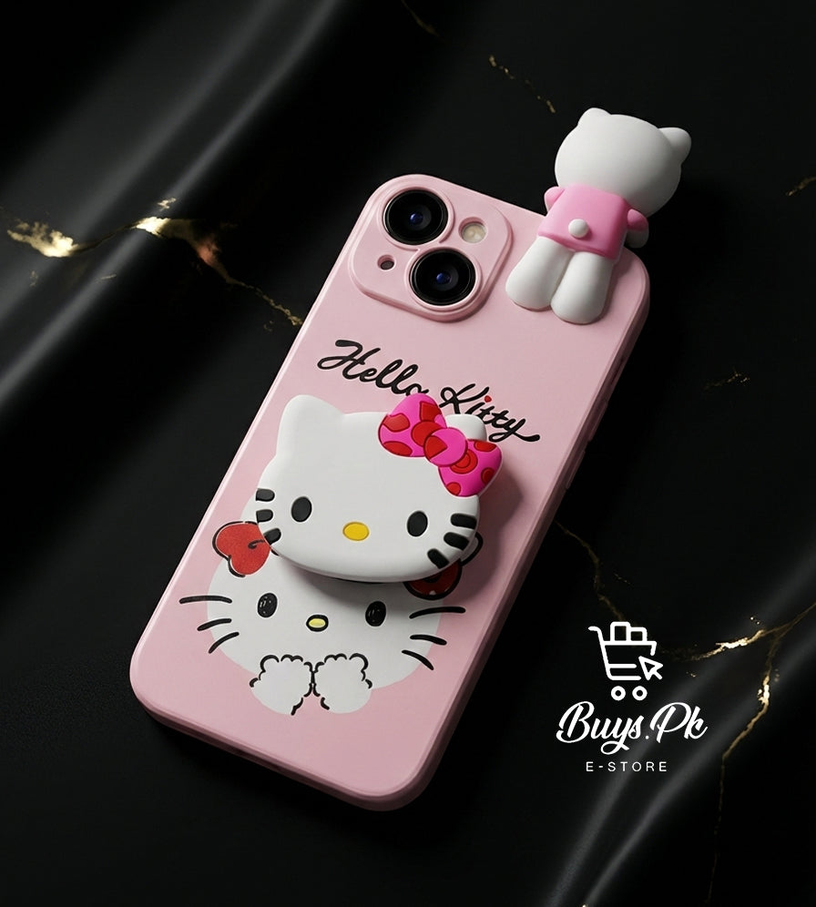 Hello Kitty Case with Pop Toy Soft Jelly Case