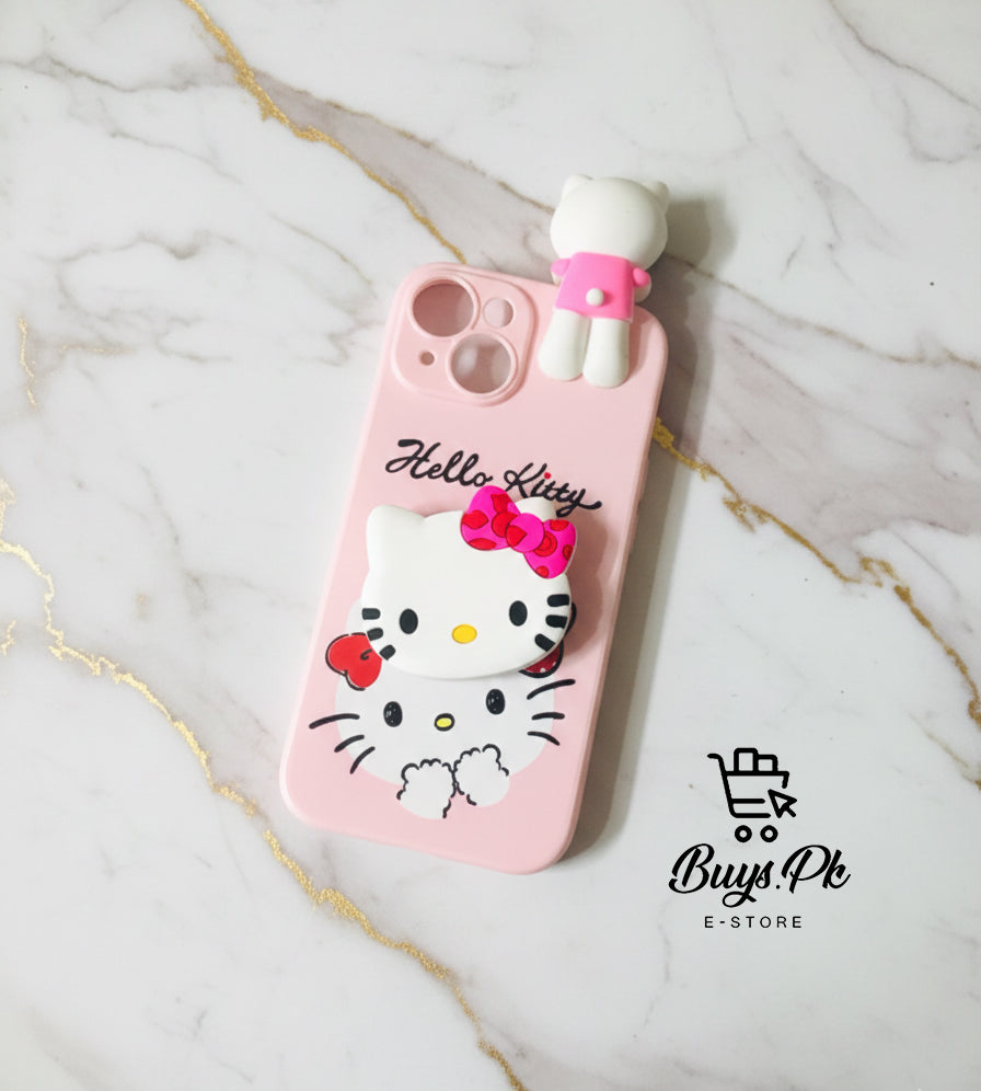 Hello Kitty Case with Pop Toy Soft Jelly Case
