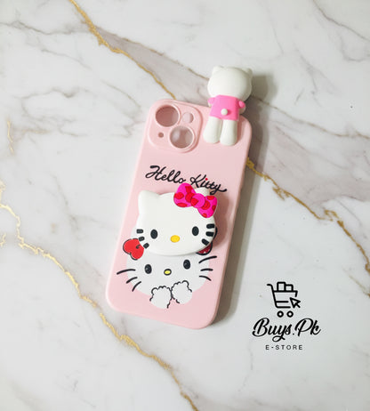 Hello Kitty Case with Pop Toy Soft Jelly Case