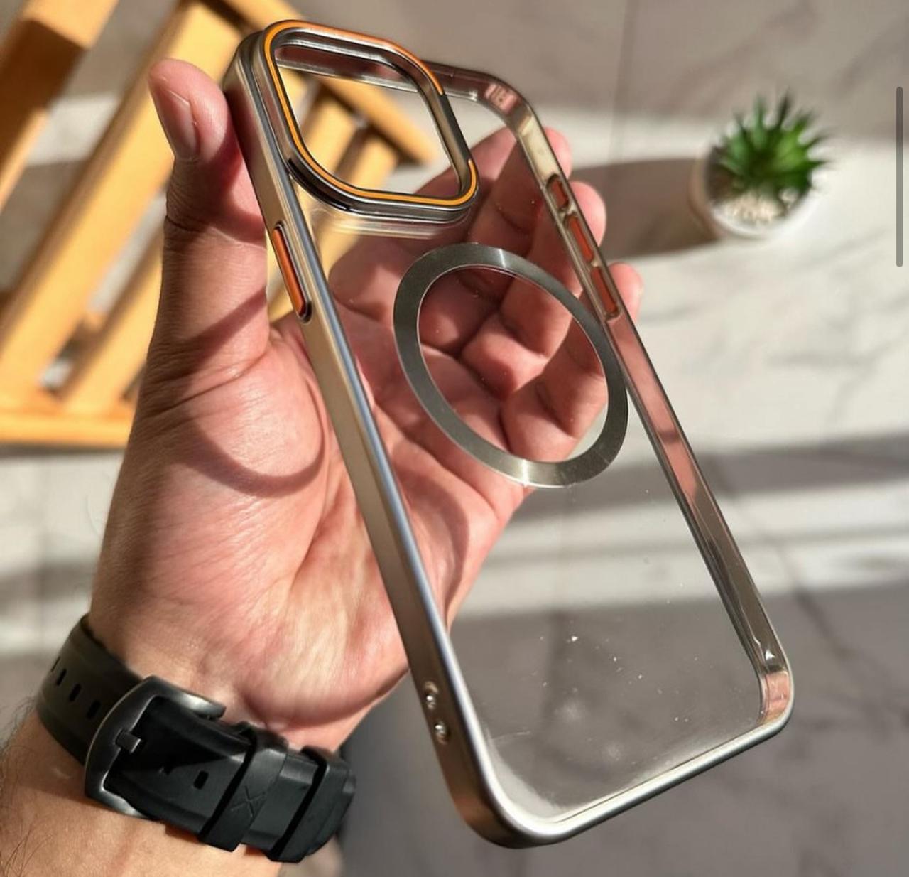 New Natural Titanium Transparent 3 in 1 Case