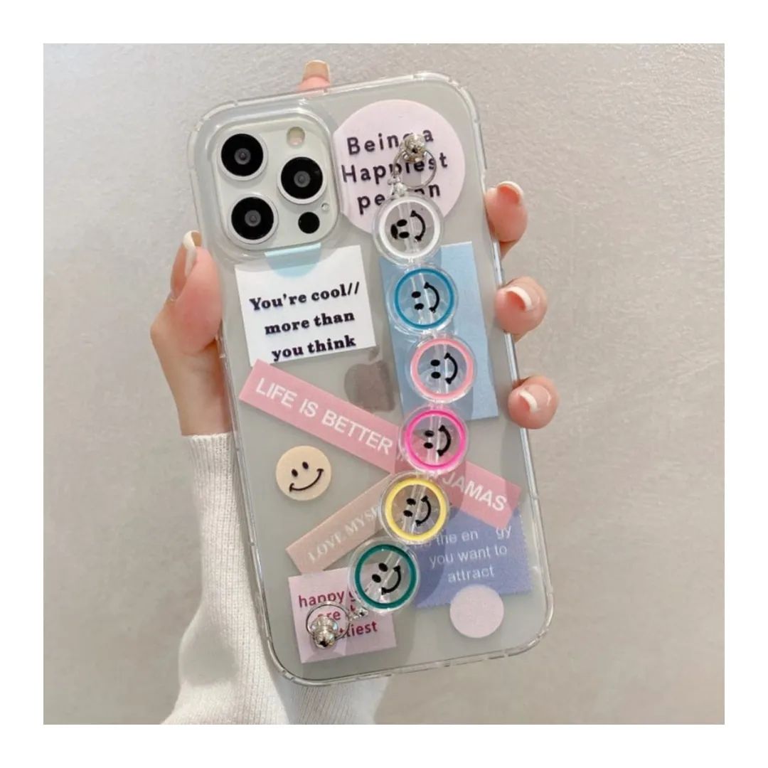 Emoji Chain Case Semi Transparent