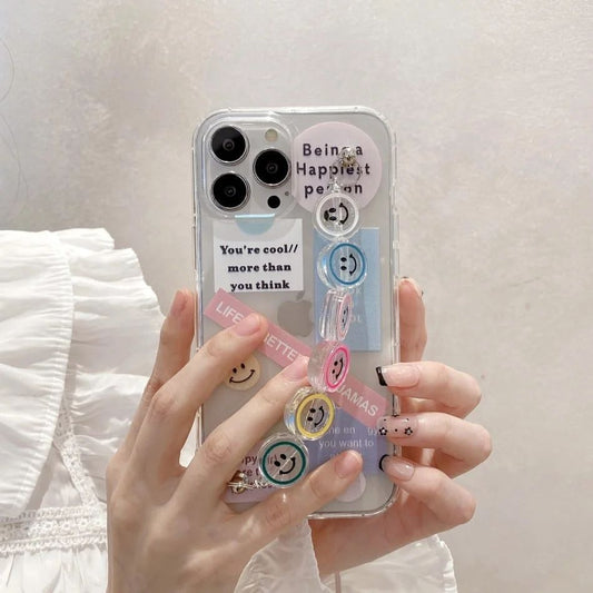 Emoji Chain Case Semi Transparent