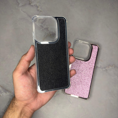 Shimmer Glitter Mirror Case (BLACK & PINK COLOR)