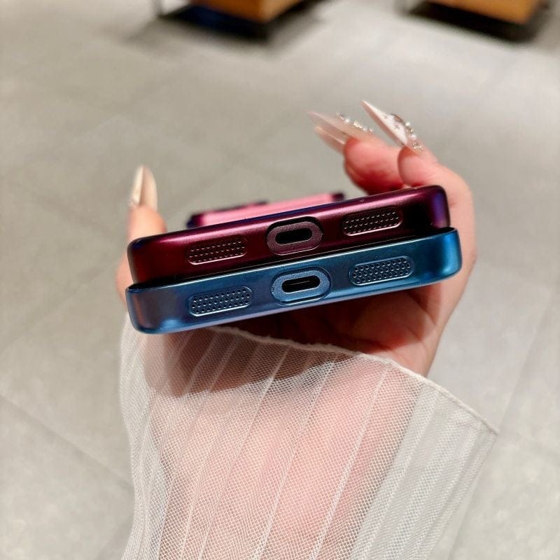 Luxury Frosted Translucent PC Phone Case Plating Frame Lens Film Protection 18 Series