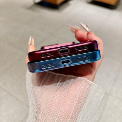 Luxury Frosted Translucent PC Phone Case Plating Frame Lens Film Protection 18 Series