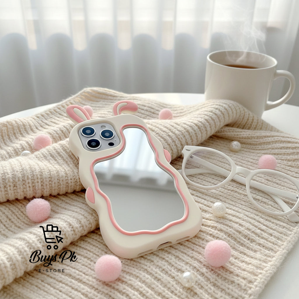 Bunny Mirror Case Iph 11 to 16 Pro Max