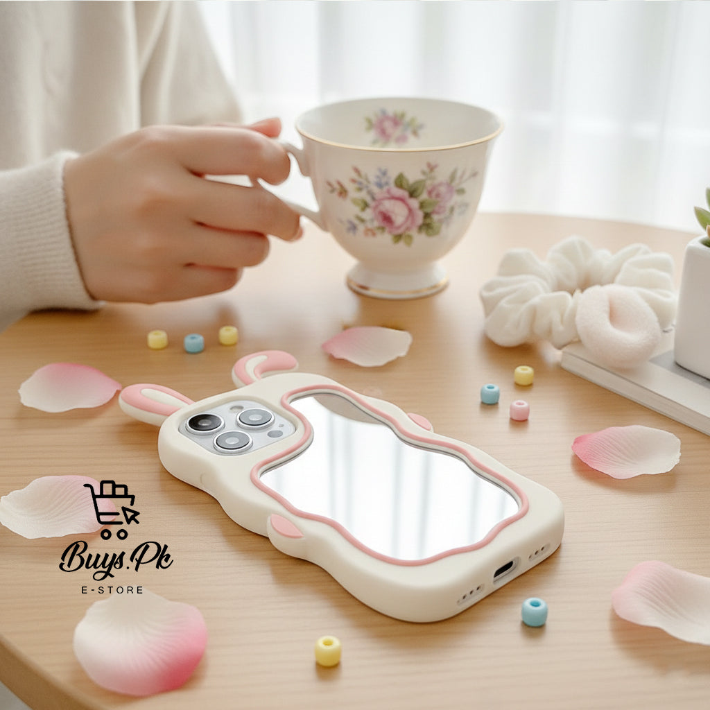 Bunny Mirror Case Iph 11 to 16 Pro Max
