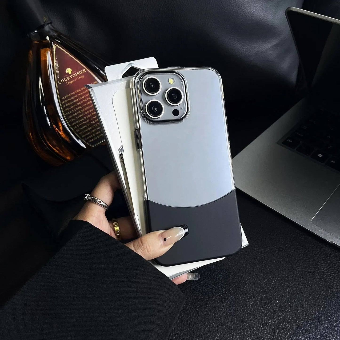 Transparent Shell Two-Tone Detachable Luxury Case