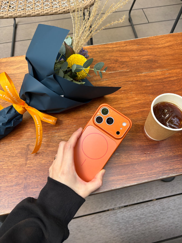 Original AG Glass Converter Case HIGH Quality Cosmic Orange & Black