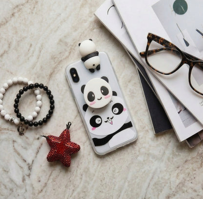 Panda Case with Pop & Toy Soft Jelly Case