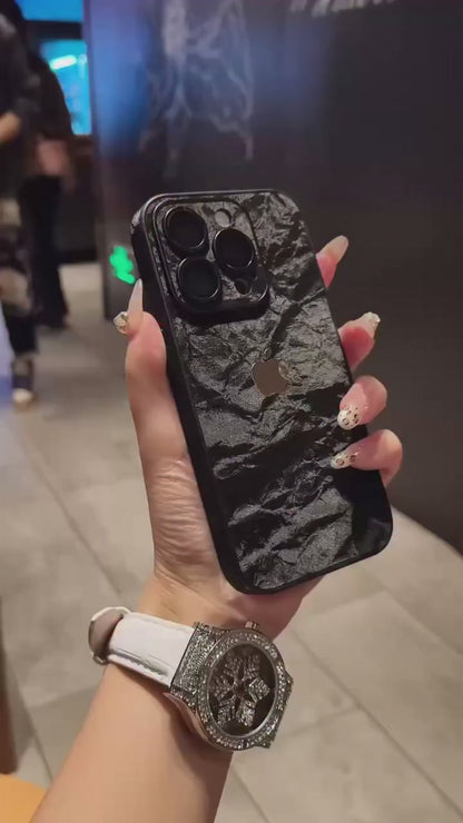 Crushed Black Velvet Case - IP 11 - to - 17 Pro Max