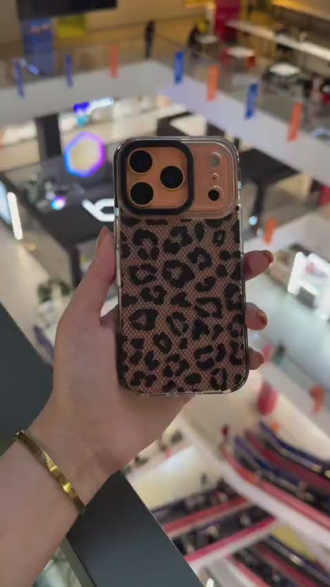 Mesh Leopard Case Semi Transparent