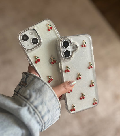New Cherry 🍒 Shimmer Glittery Case