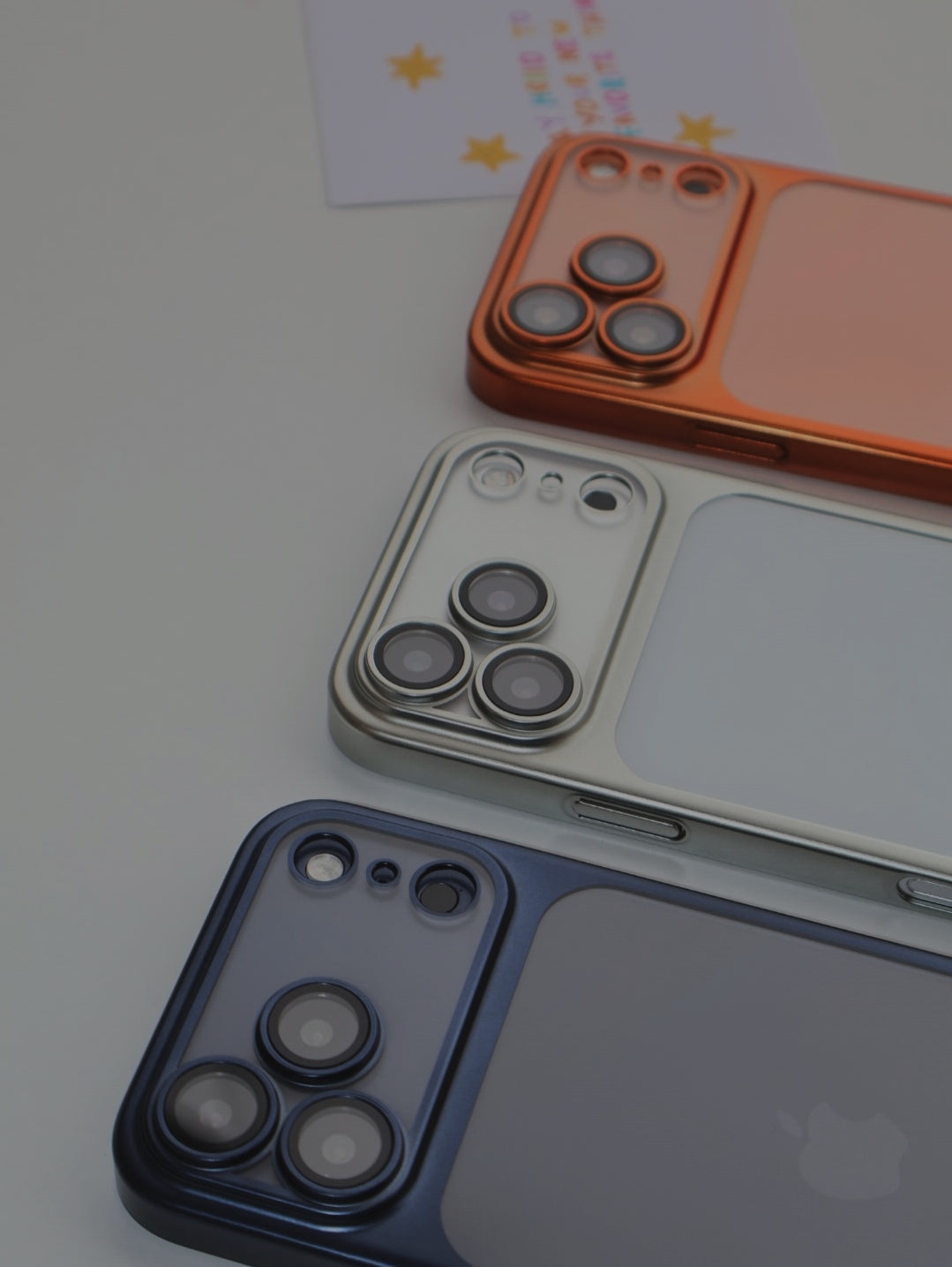 Luxury Frosted Translucent PC Phone Case Plating Frame Lens Film Protection Anti-fall Phone Cover