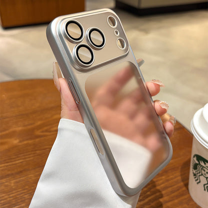 Luxury Frosted Translucent PC Phone Case for Iphone 17 Pro Max / 17 Pro Plating Frame Lens Film Protection Anti-fall Phone Cover