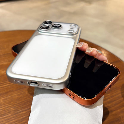Luxury Frosted Translucent PC Phone Case for Iphone 17 Pro Max / 17 Pro Plating Frame Lens Film Protection Anti-fall Phone Cover