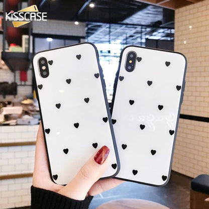 Glossy Hearts Printed 2D Cases