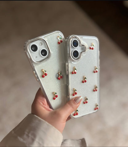 New Cherry 🍒 Shimmer Glittery Case