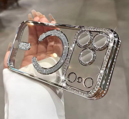 Diamond Stones Magsafe Case with Camera Coverd (New Arrivals)