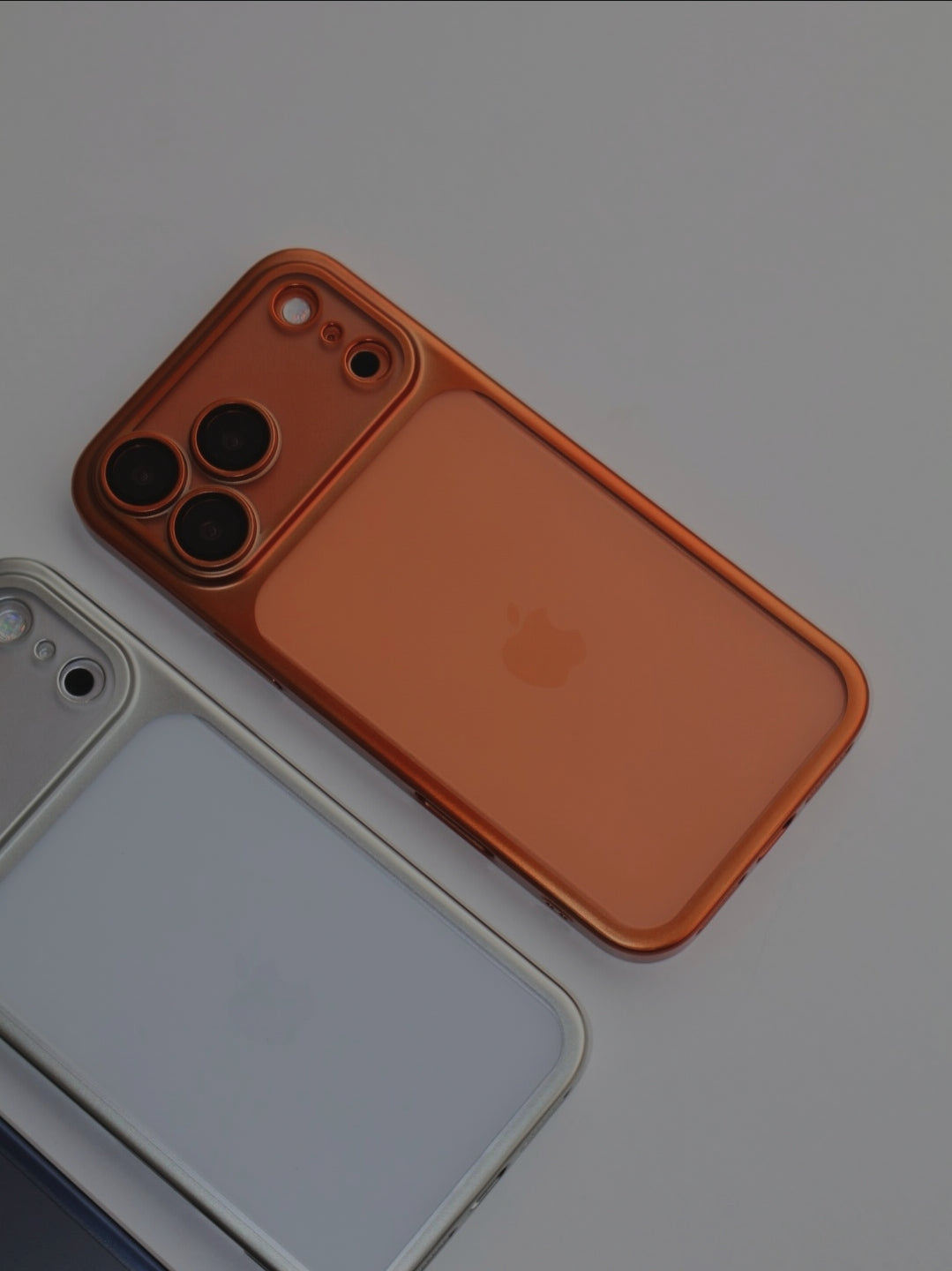 Luxury Frosted Translucent PC Phone Case Plating Frame Lens Film Protection Anti-fall Phone Cover