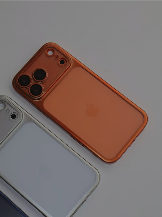 Luxury Frosted Translucent PC Phone Case Plating Frame Lens Film Protection Anti-fall Phone Cover