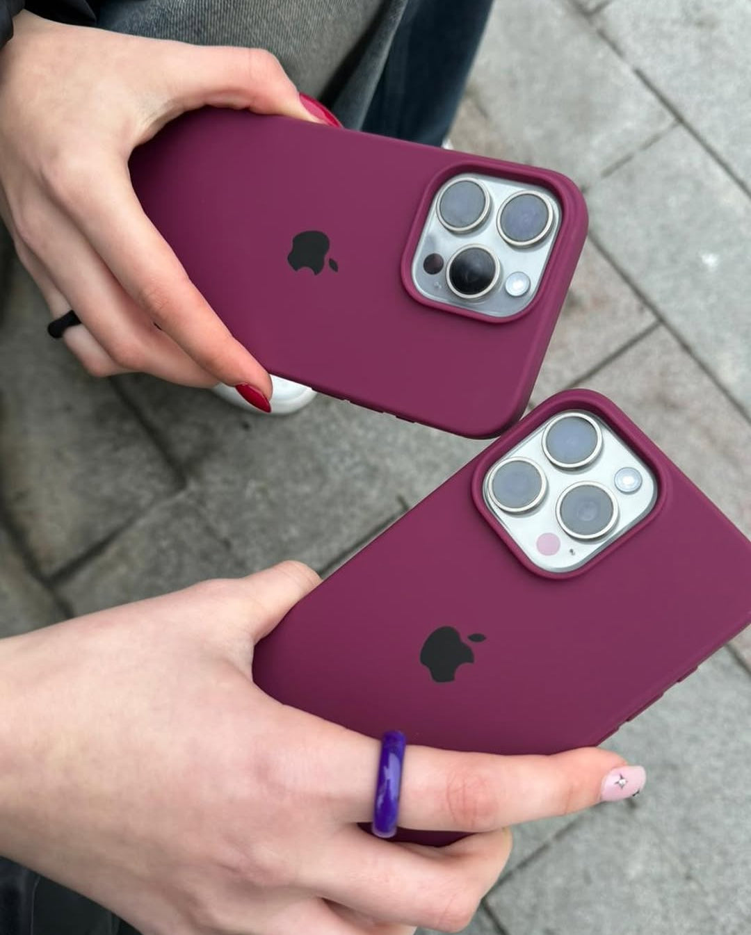 IPHONE PLUM/MAROON SILICONE - Main Image